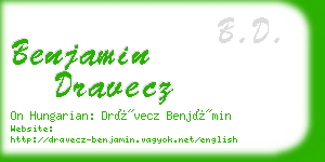 benjamin dravecz business card